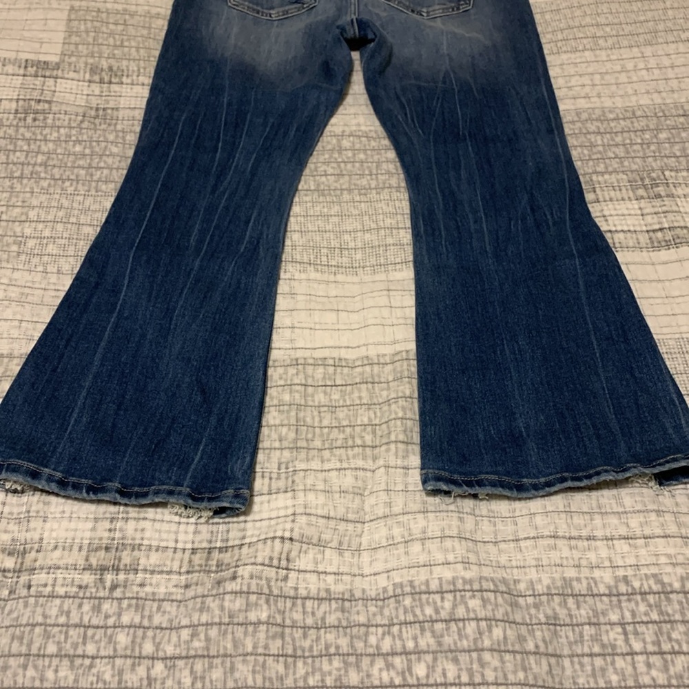 KanCan size 11/29 low rise crop flare blue jeans NWT - Picture 6 of 7